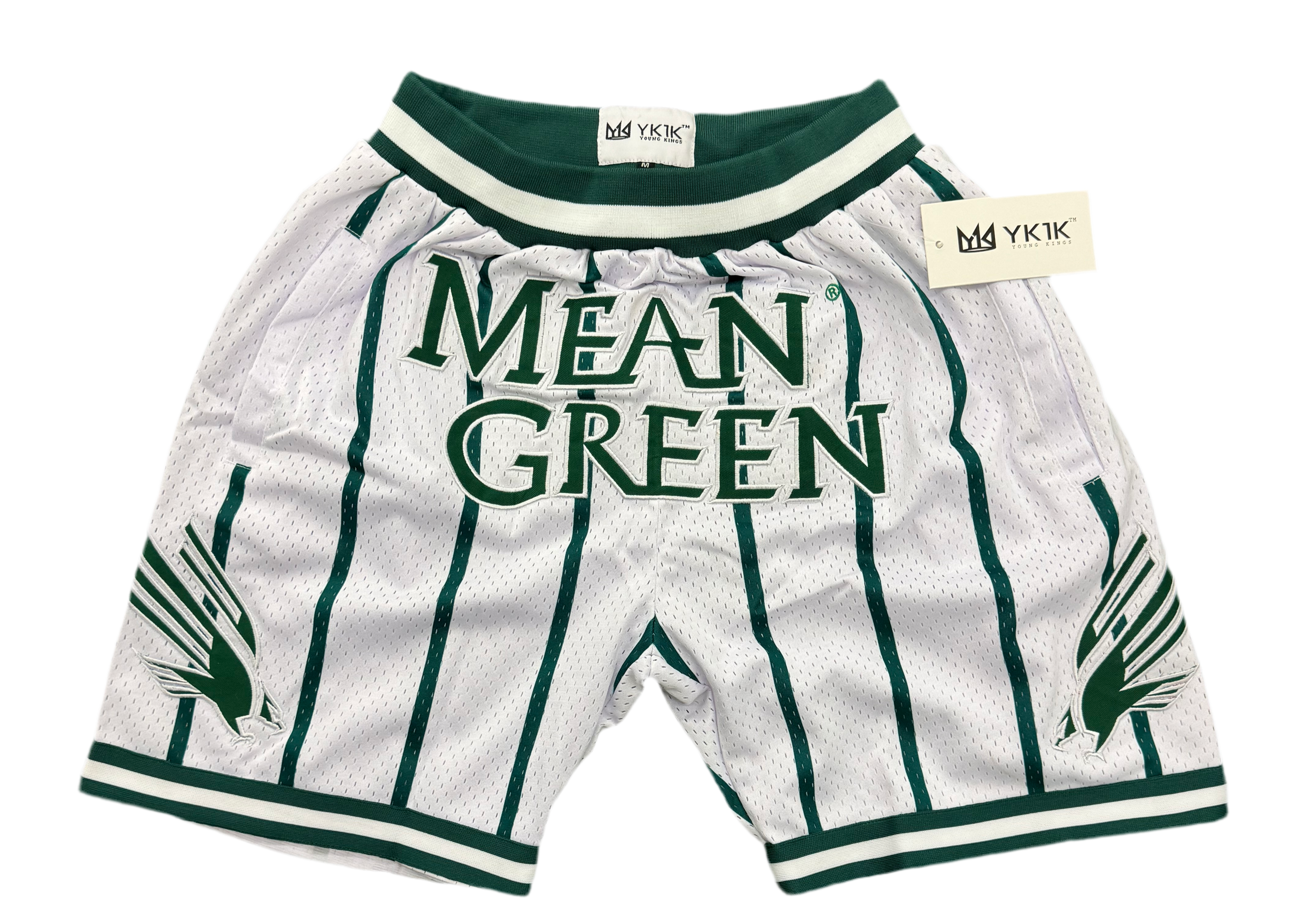 UNIVERSITY OF NORTH TEXAS WHITE GREEN PINSTRIPES