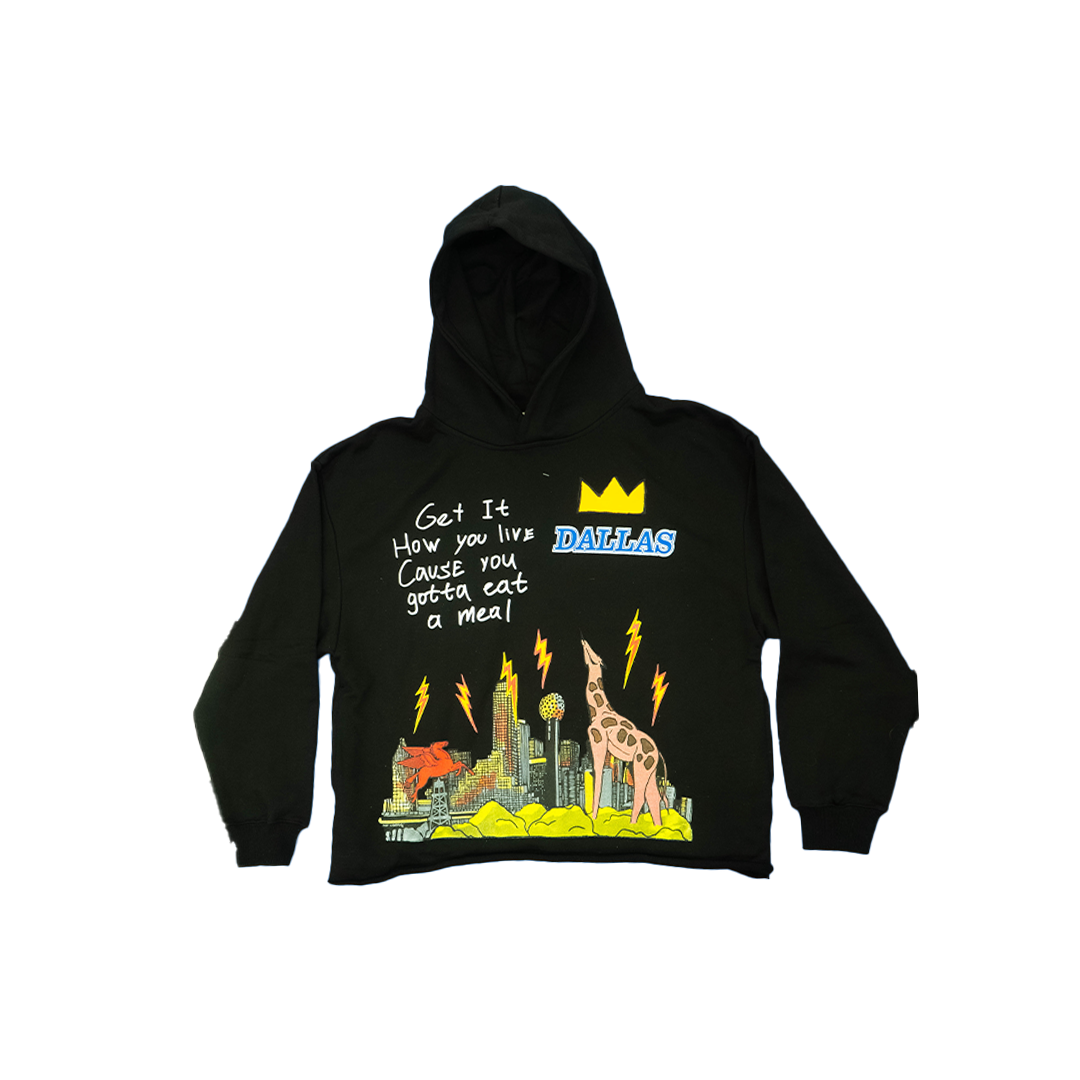 "THIS IS DALLAS " HOODIE  BLACK