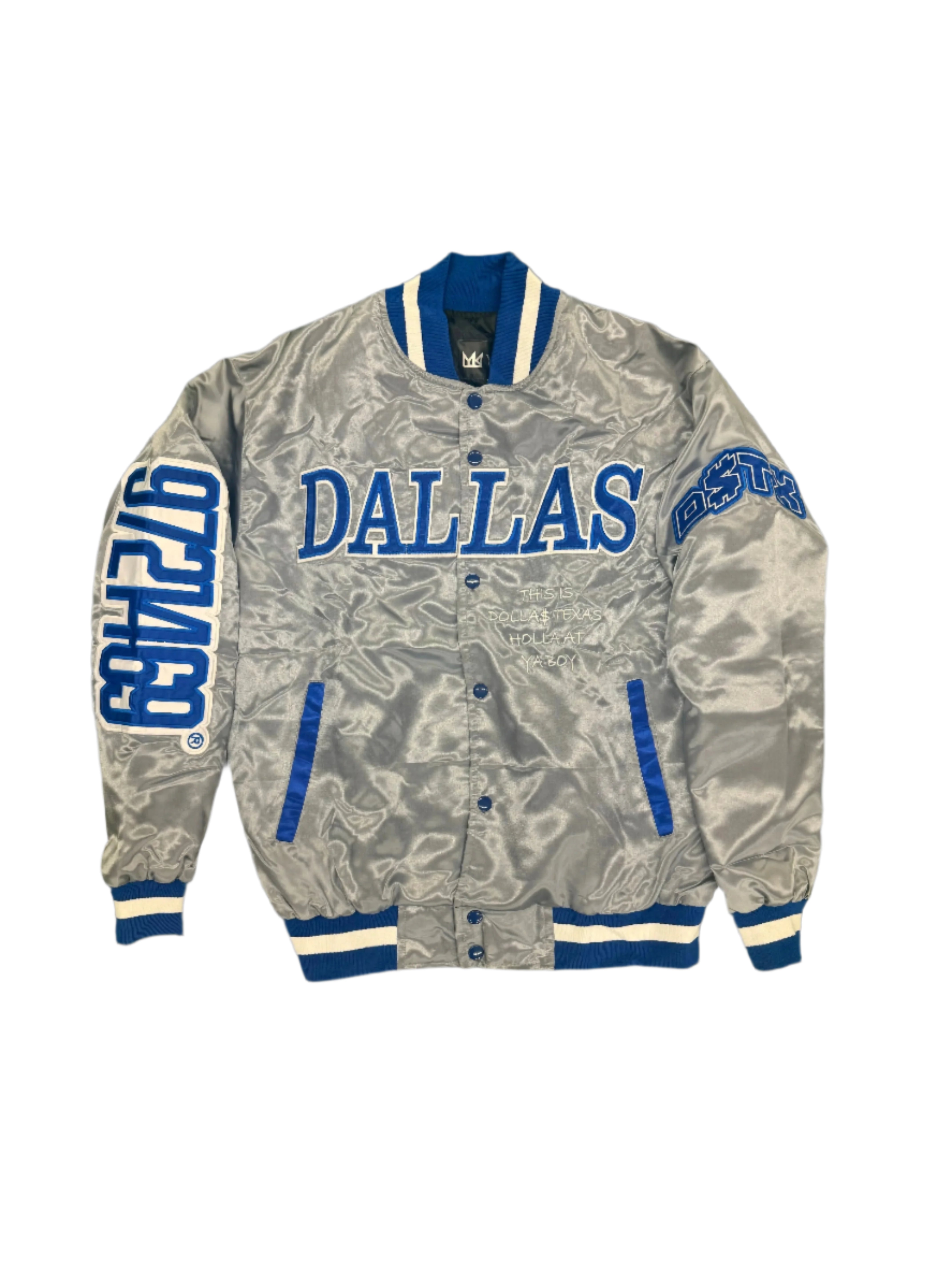 THIS IS DALLAS VARSITY JACKET Grey 2.0