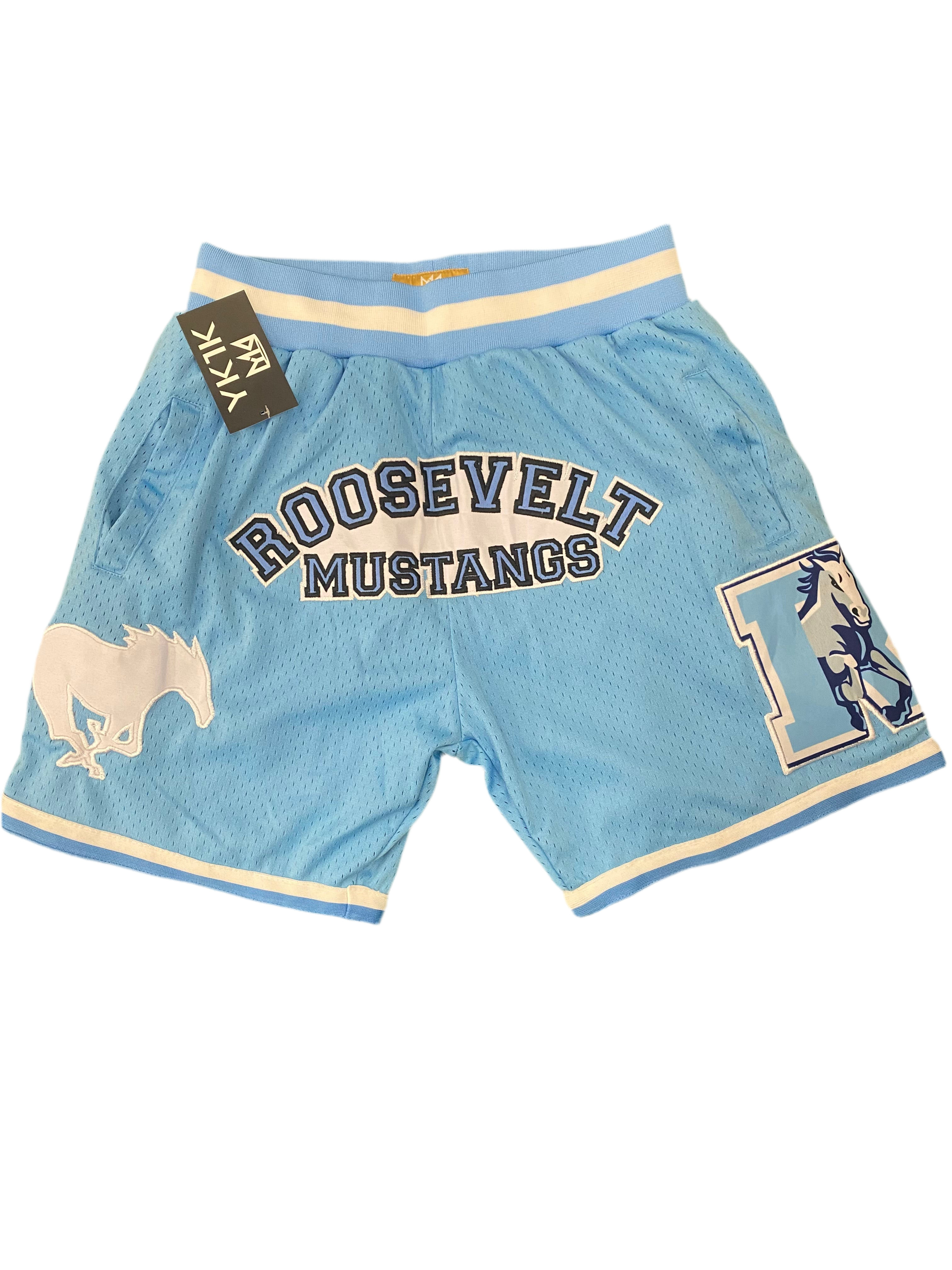 Roosevelt Mustangs BASKETBALL SHORTS COLUMBIA  BLUE 2024