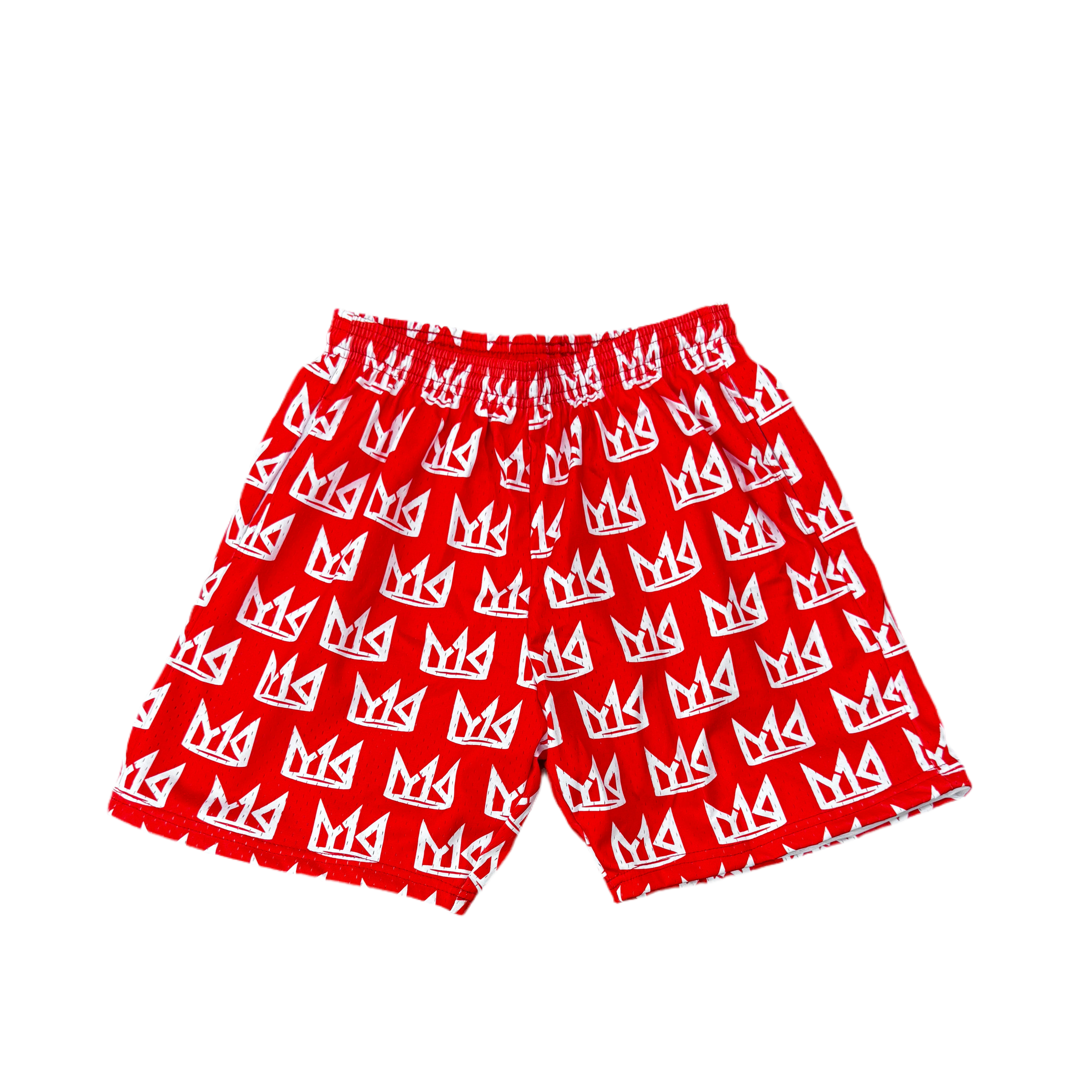 Signature Crown Mesh Basketball Shorts Red