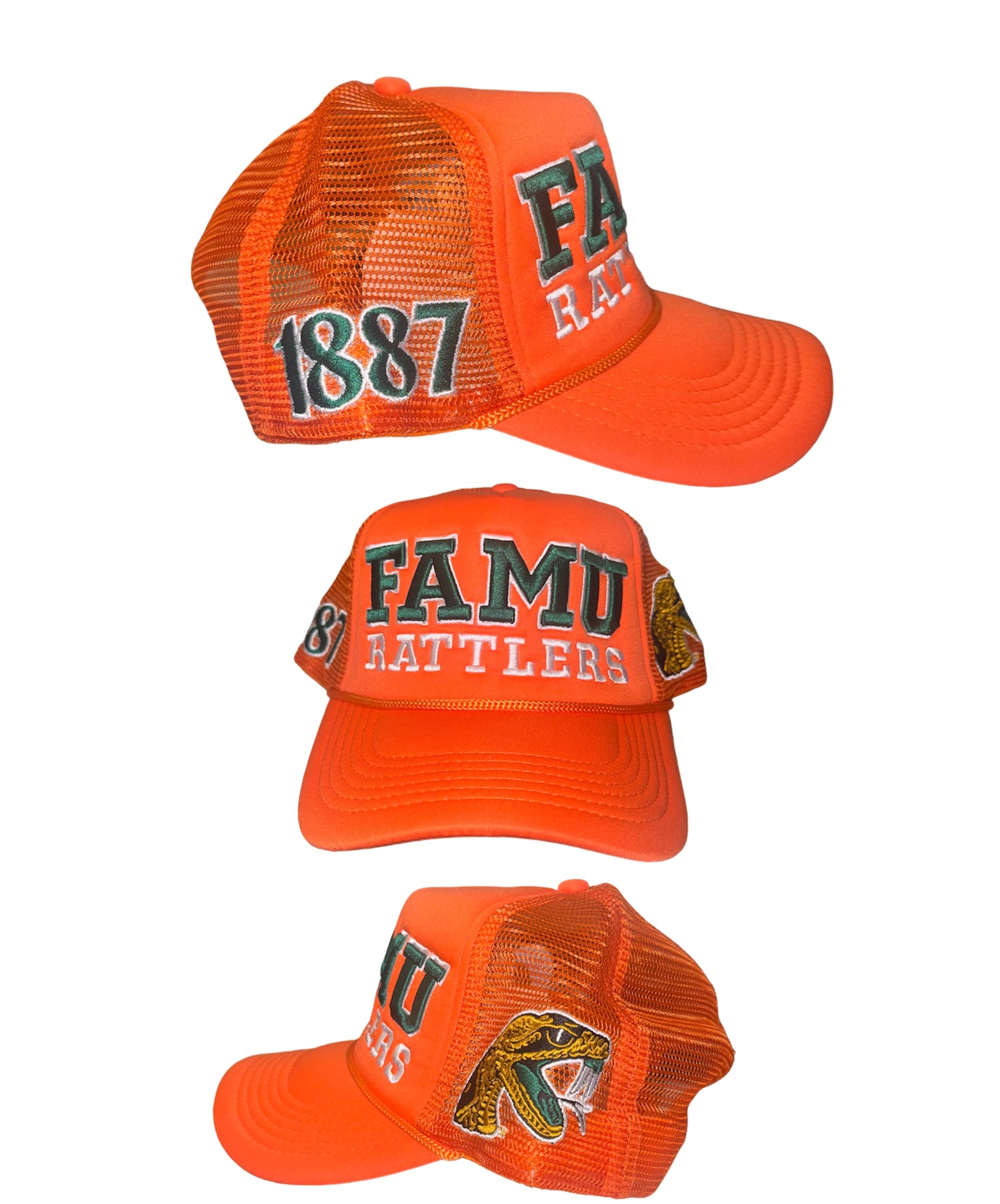 FAMU TRUCKER HATS ORANGE