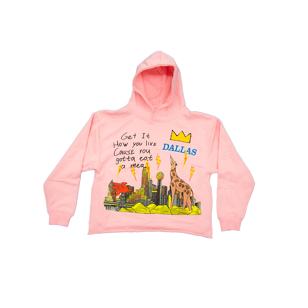 THIS IS DALLAS " HOODIE Pink