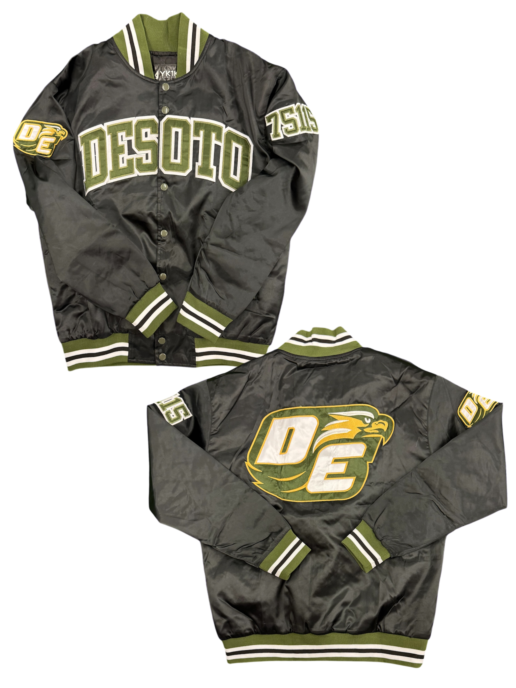 DESOTO YK1K SATIN VARSITY JACKET