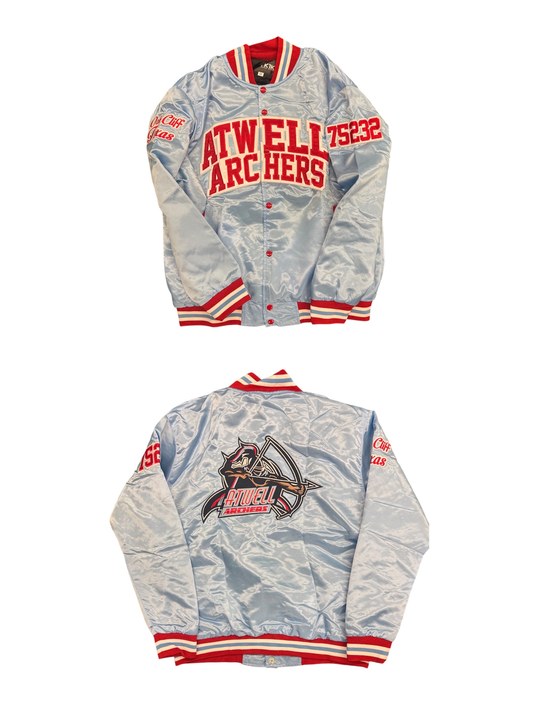 ATWELL YK1K SATIN VARSITY JACKET