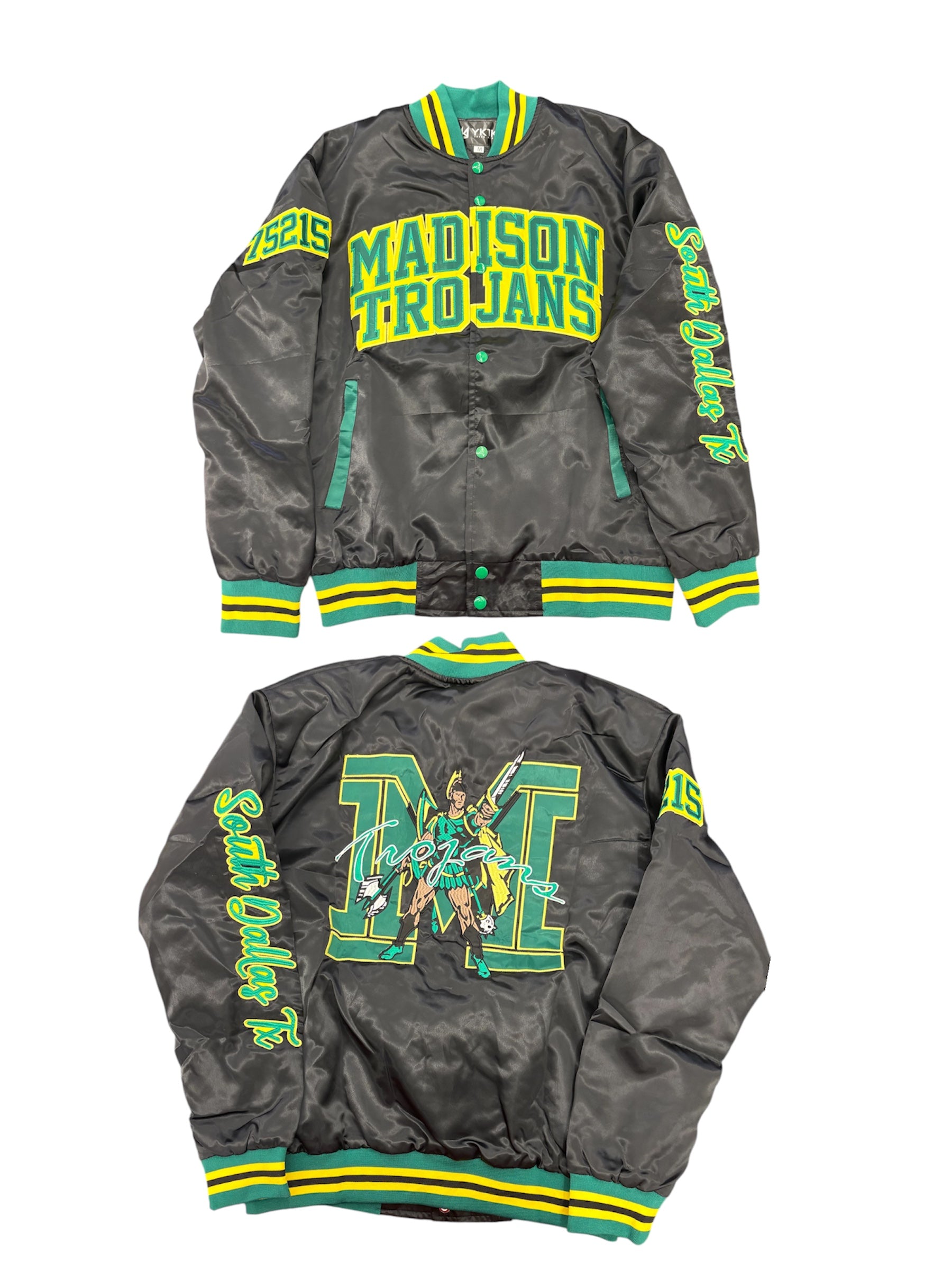 MADISON  YK1K SATIN VARSITY JACKET