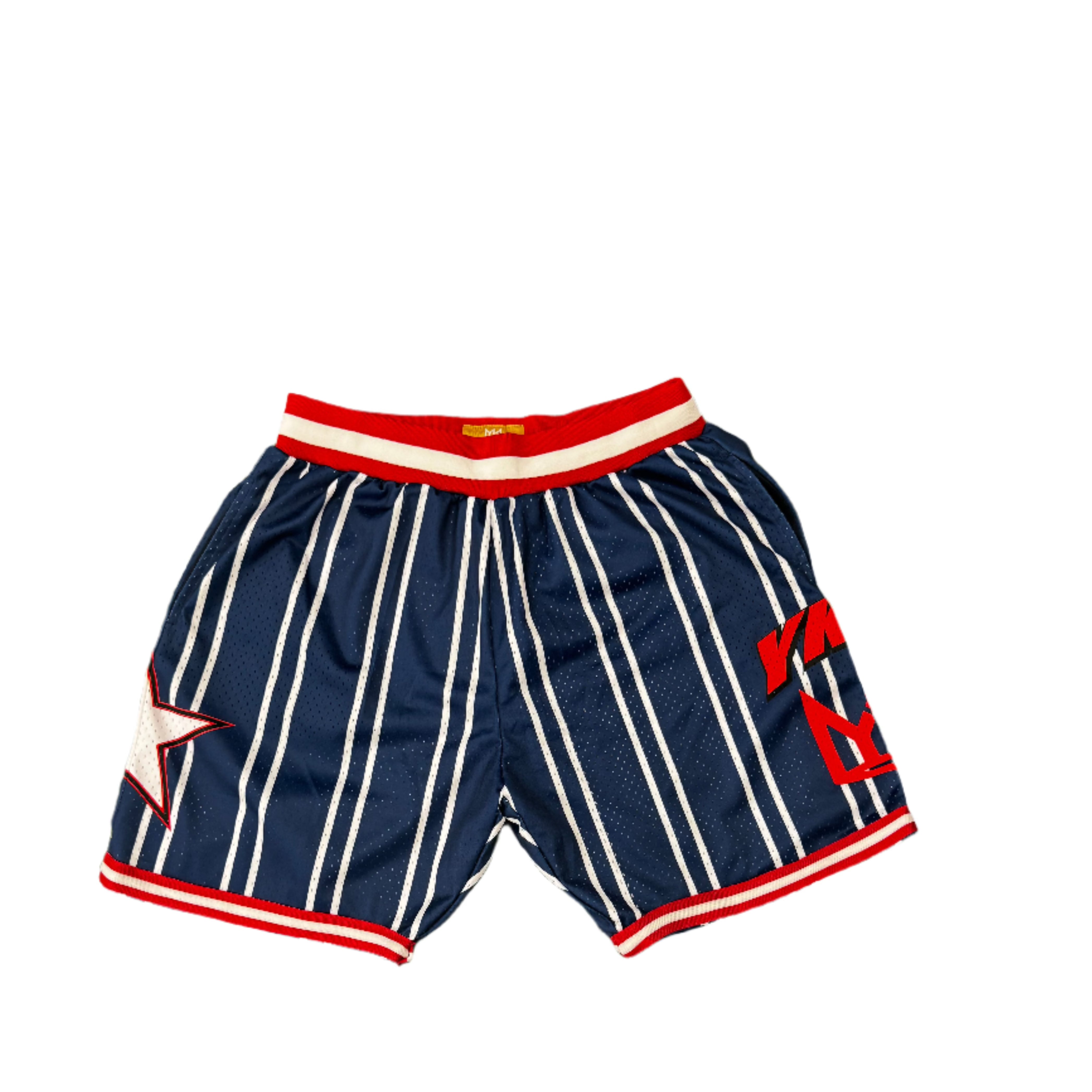 YK1K 2024 Olympic Shorts Navy with White Pinstripes