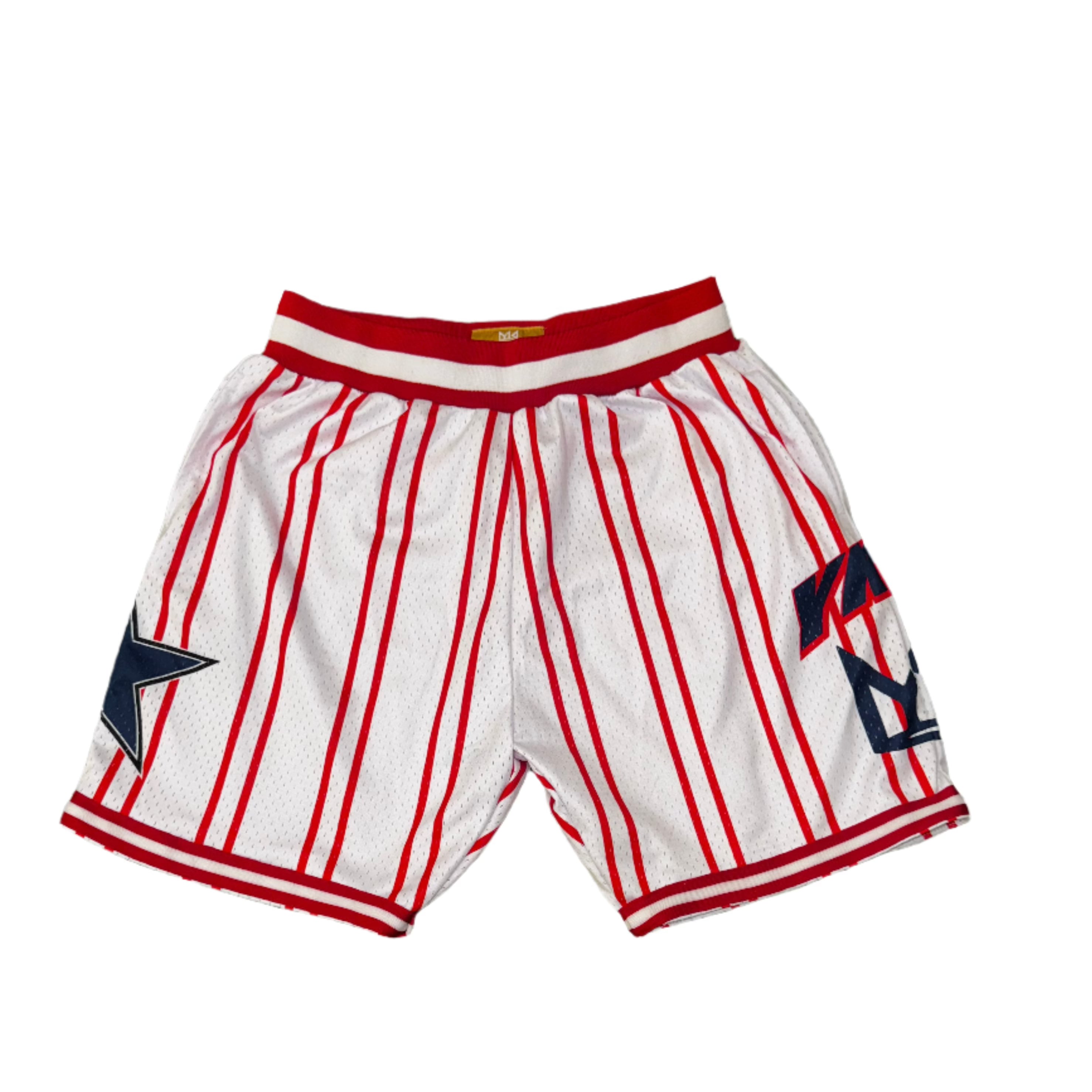 YK1K 2024 Olympic Shorts White with Red Pinstripes