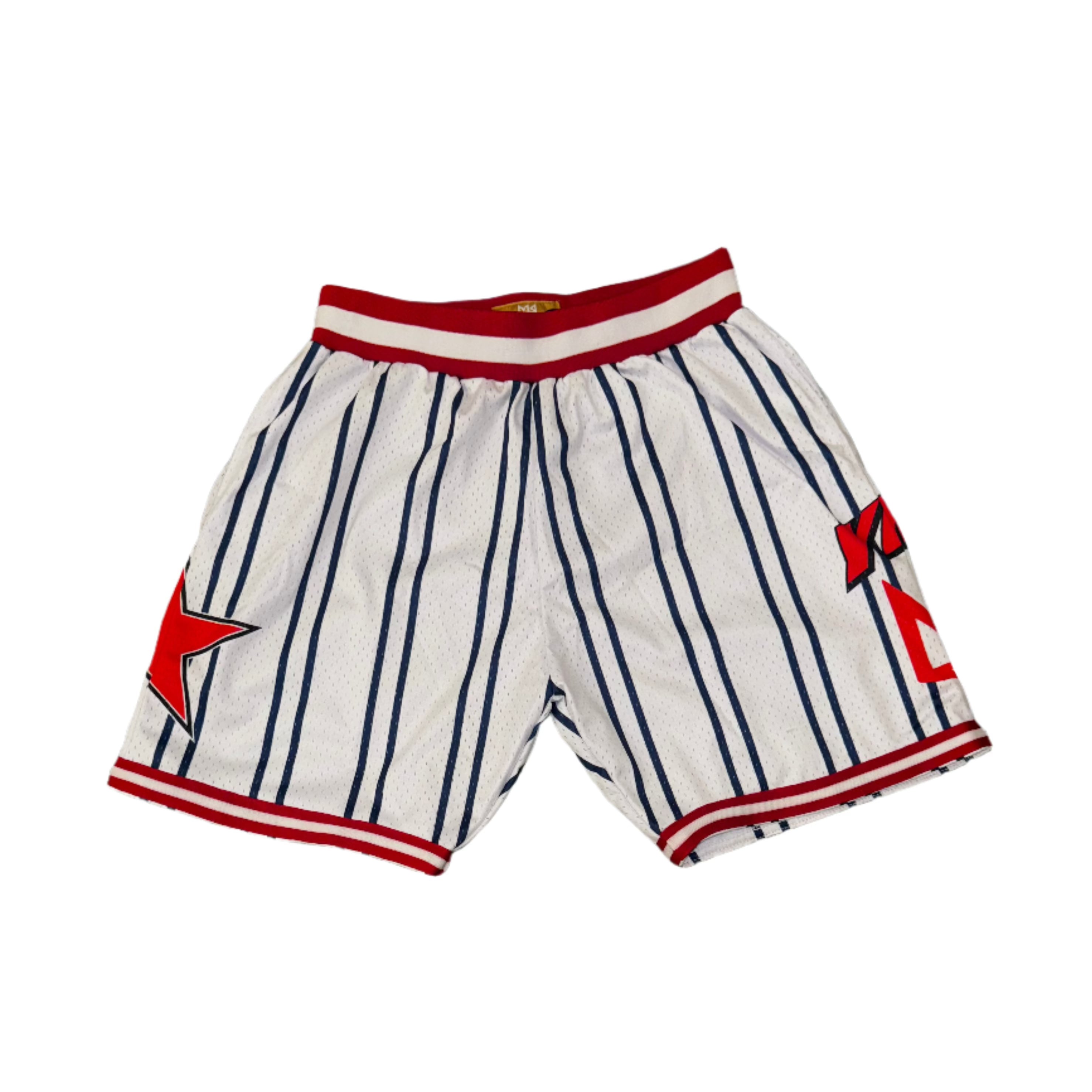 YK1K 2024 Olympic Shorts White with Navy Pinstripes