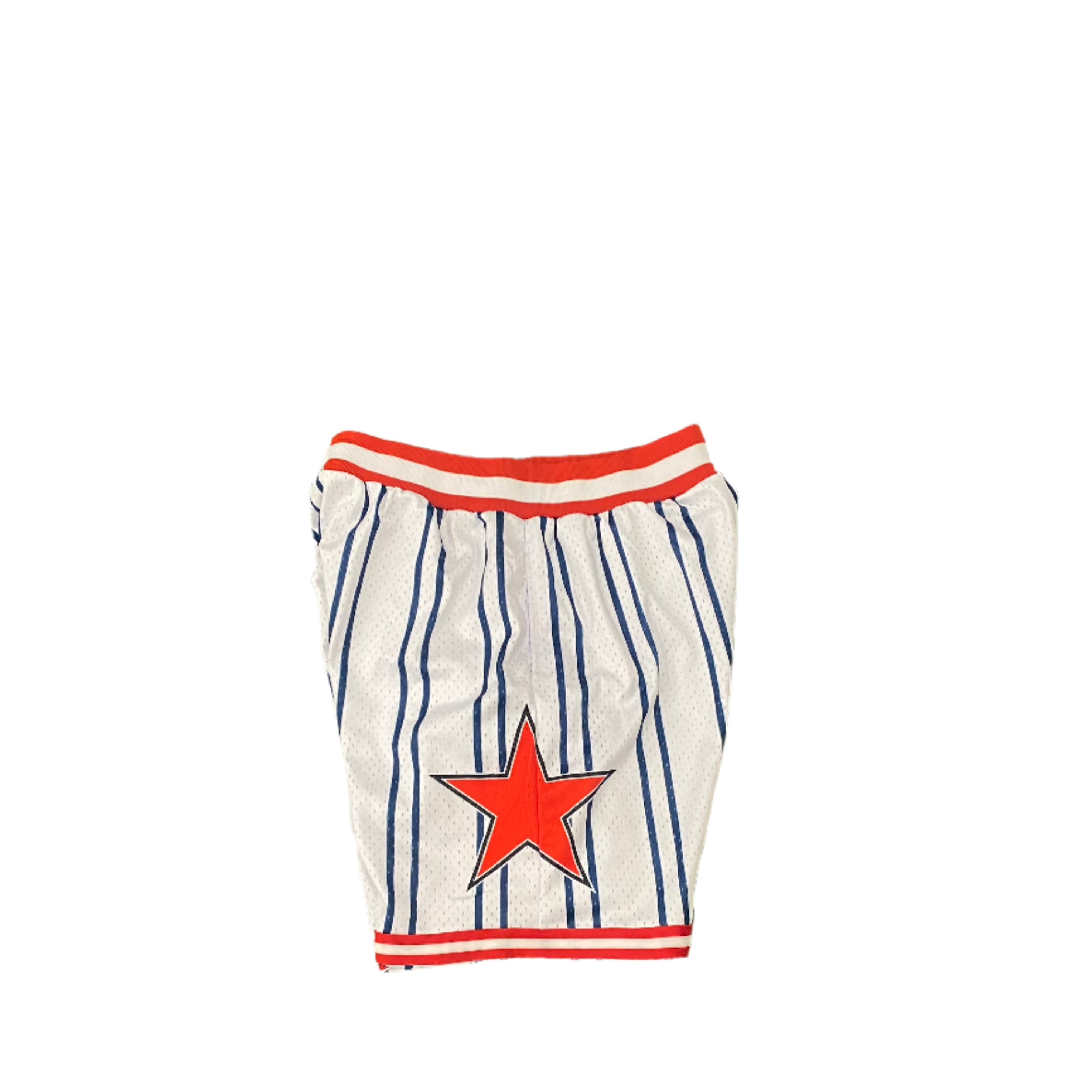 YK1K 2024 Olympic Shorts White with Navy Pinstripes