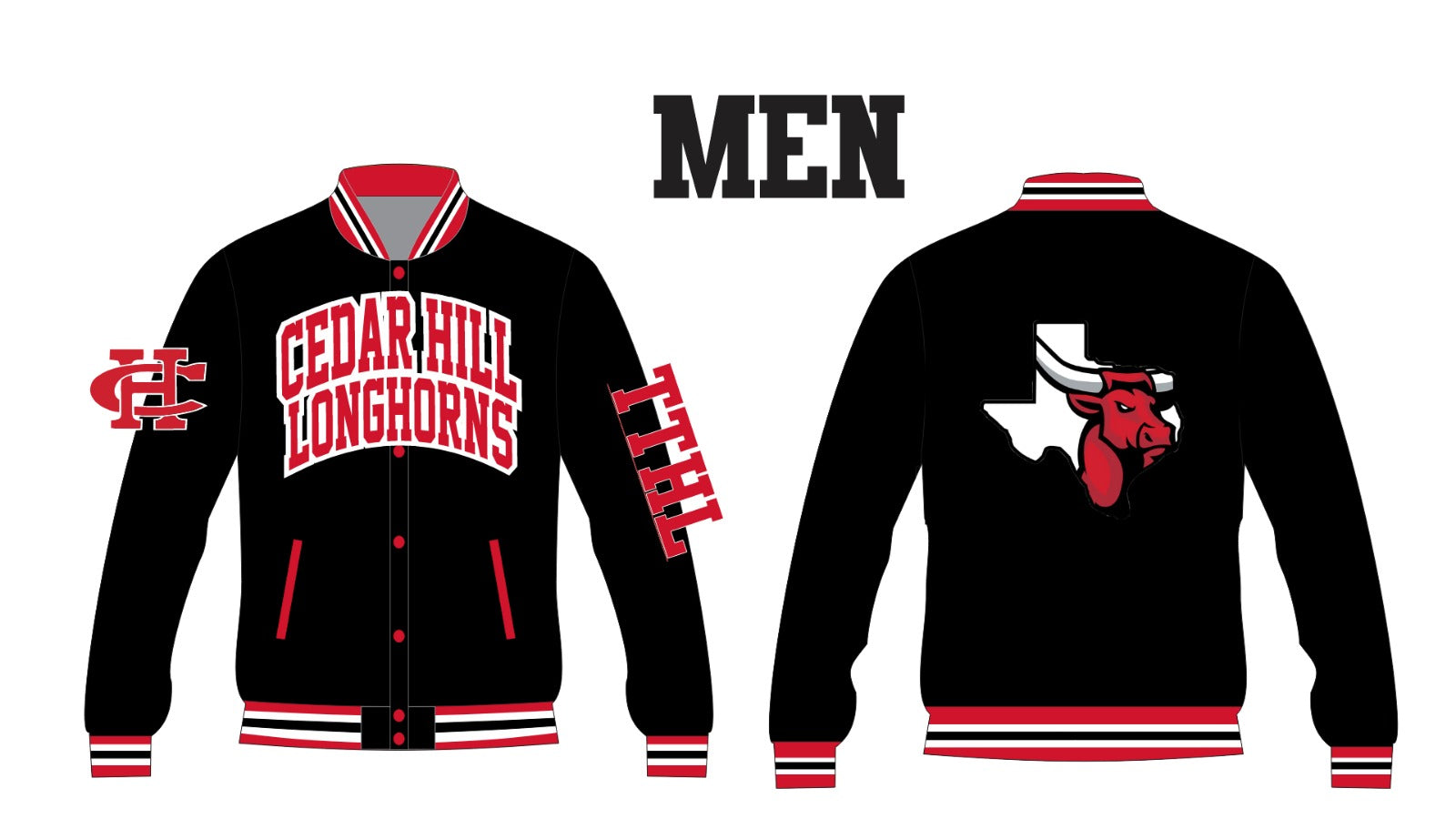 CEDAR HILL YK1K SATIN VARSITY JACKET PRE-ORDER