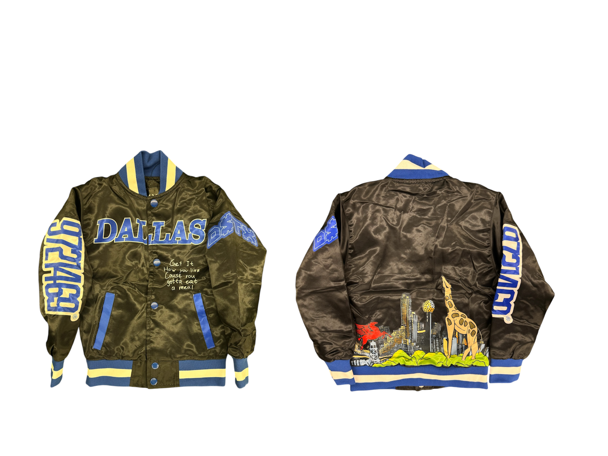 THIS IS DALLAS VARSITY JACKET BLACK Children